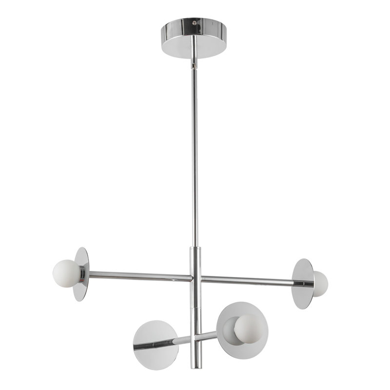 Elixir 4 - Light LED Chandelier, Silver, White/Chrome