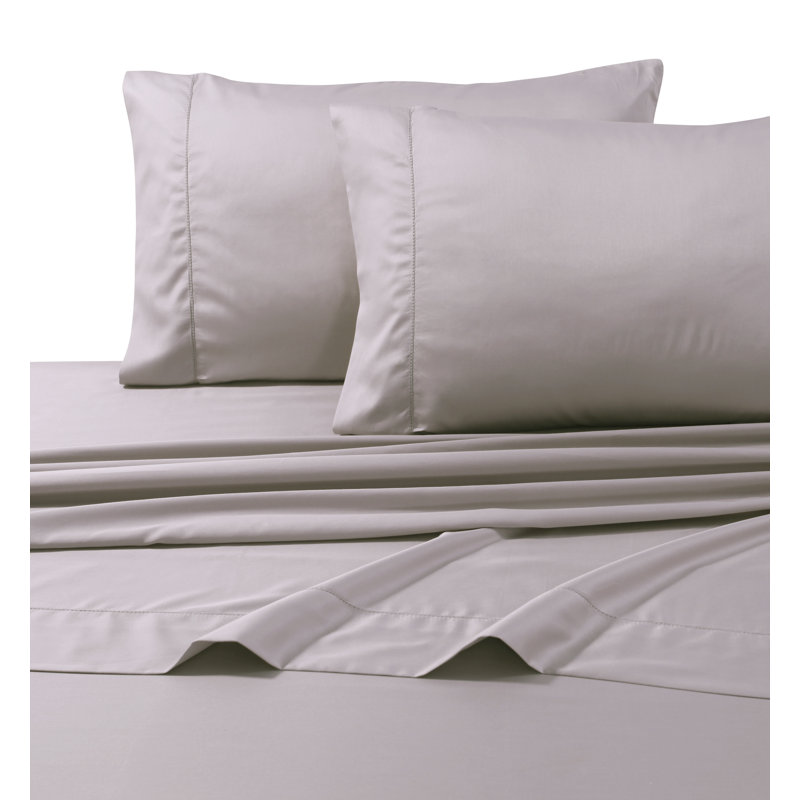 Sateen Sheet Set, King Sheet Set + Fitted Sheet + 2 Pillowcases, Clay