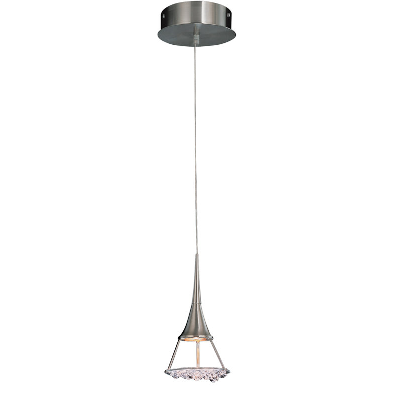 Luminaire suspendu simple géométrique à 1 lumière Crystal Lake, Crystalique-Plus