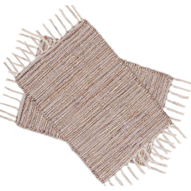Amraiz Cotton No Pattern Rectangle Placemat, Beige