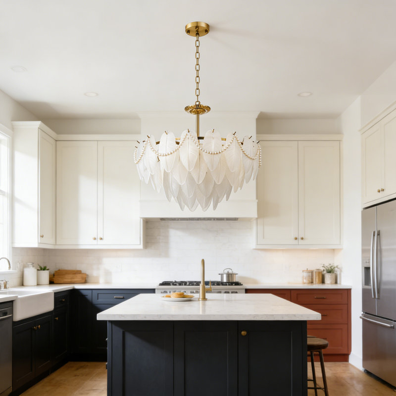 8-light Dimmable Tiered Chandelier