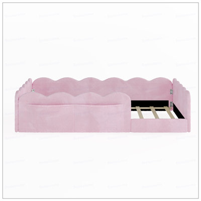 Lit simple tapissier sur pied