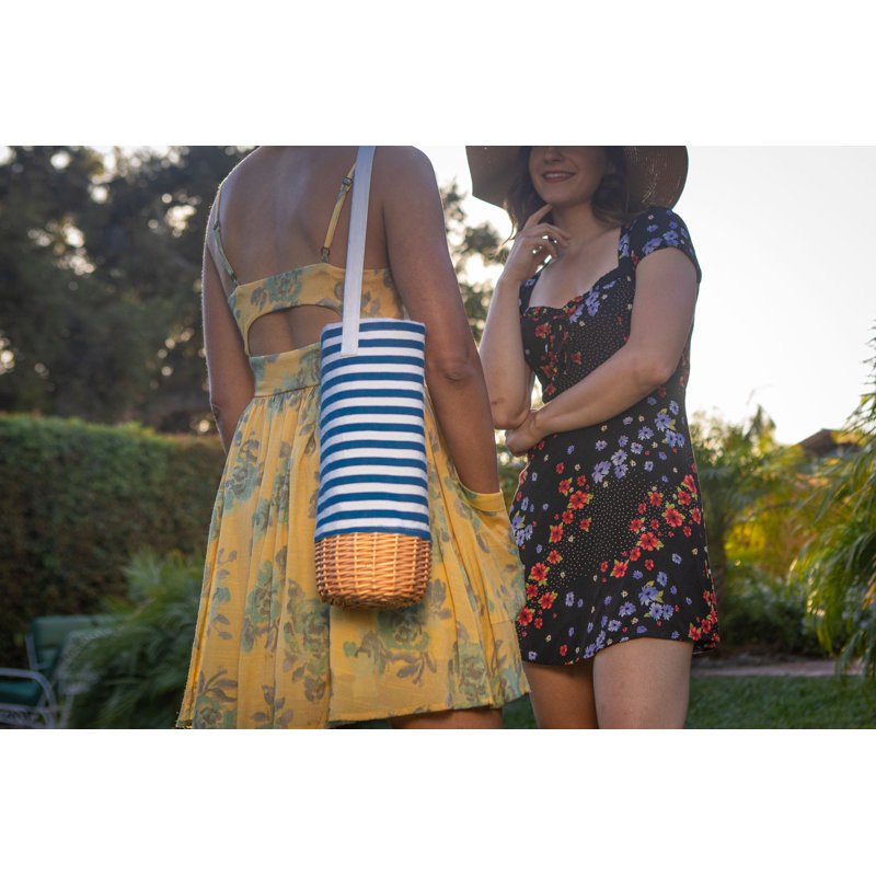 Panier fourre-tout Malbec, Rayures bleu marine et blanches