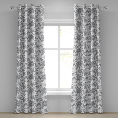 Sateen Semi Sheer Curtain Pair