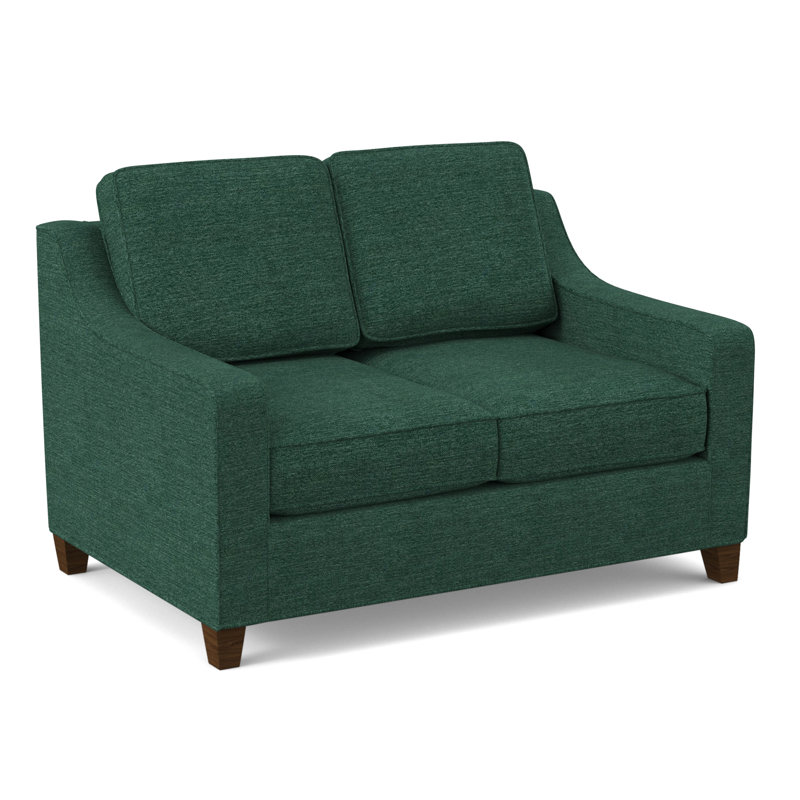 Clark 54" Square Arm Sofa Bed, Montana Walnut, Antic Jade