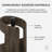 Wooden Paper Towel Holder with Negative Space Design for Kitchen and Table Decor, Anti Skid Base, Eco Friendly Mango Wood & Metal Rod - Chocolate / Black-665833092-665833095