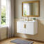 30" Vintage Bathroom Vanity With Ceramic Sink, With 3 Holes Single Ceramic Sink, 2 Soft Closing Doors 