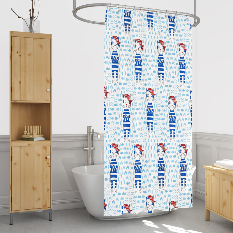 Rideau de douche simple, H 70 po x l 93 po