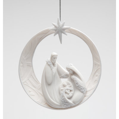 4.63'' Handmade Ceramic / Porcelain Religious & Spiritual Holiday Shaped Ornament