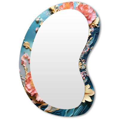 Grand miroir mural asymétrique Blooming