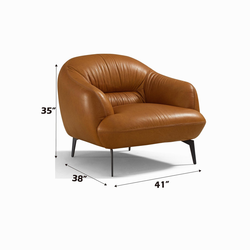 Leonia Cognac Leather Chair