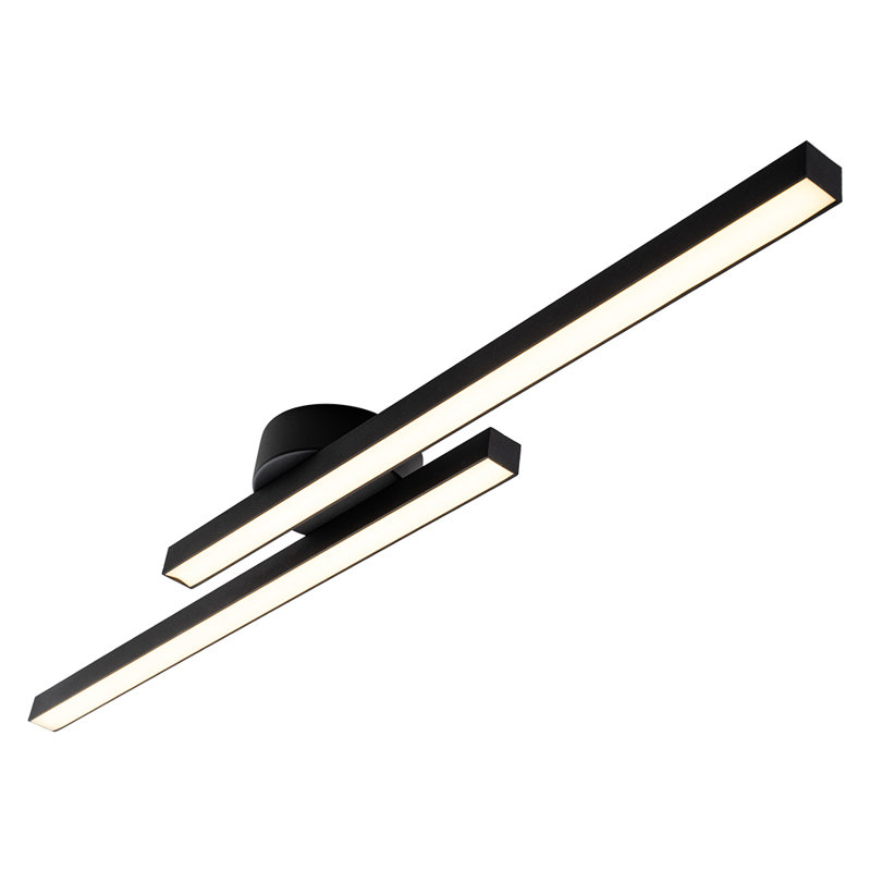 Erika 2-Light 91cm Black LED Semi Flush Mount Ceiling Light 