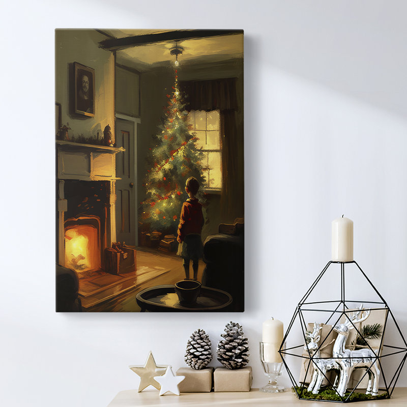 Art des Fêtes de Noël - Toile tendue avec châssis DCX III, H 24 po x l 16 po