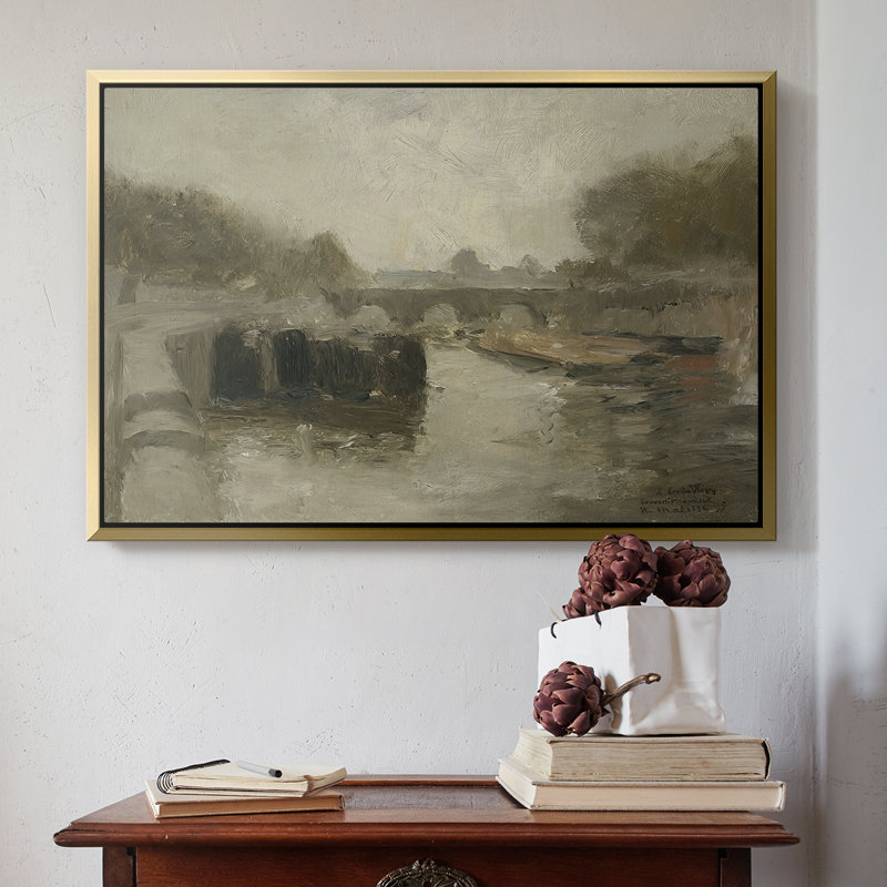 Le pont, 1895 - Henri Matisse, toile tendue avec châssis, 16 x 24, Doré