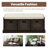 Rustic Storage Bench With 3 Removable Classic Rattan Basket , Entryway Bench With Removable Cushion-766084850