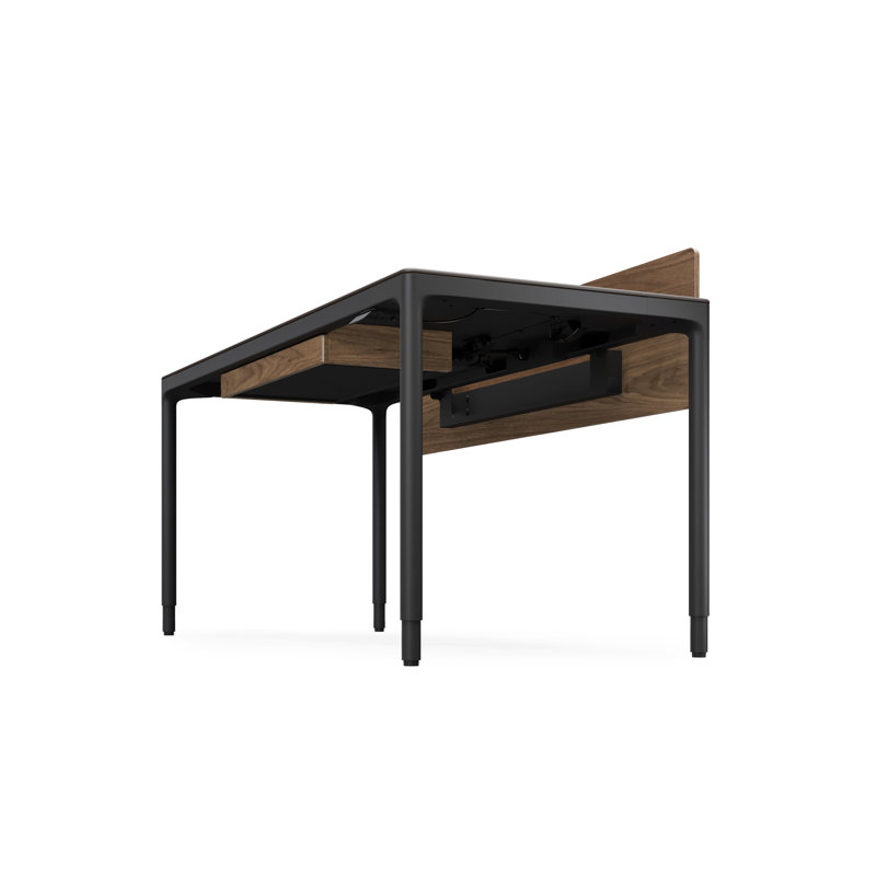 Luma Office - Adjustable Back Panel - Small - Natural Walnut, 14" H x 57" W x 3.5" D