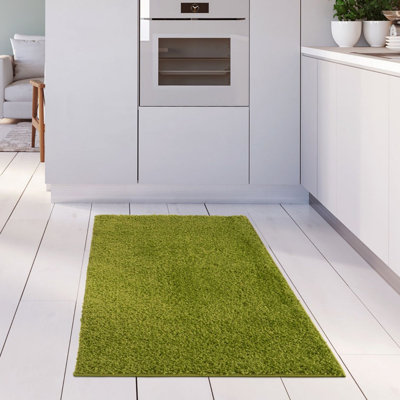 Myshaggy Collection Rugs Solid Design in Green