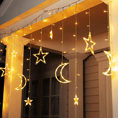 Christmas Lights Outdoor, 400 LED 33 FT 8 Modes Curtain Fairy Star