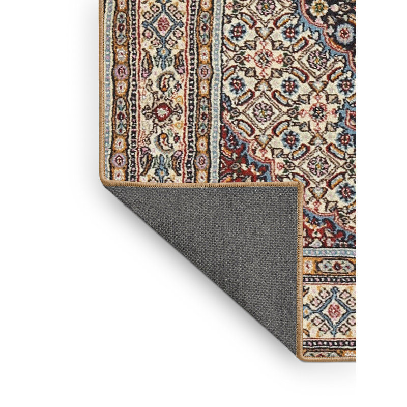Tapis traditionnel brun / rouge Desinor, Rectangle 8 pi x 10 pi