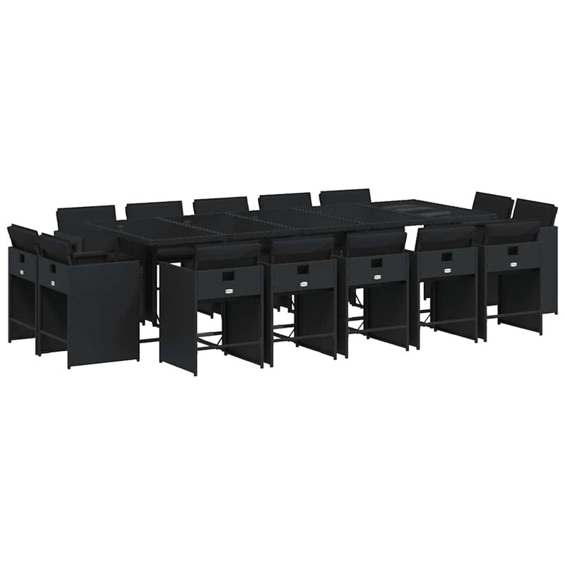 Patio Dining Set Table,, Black, Black