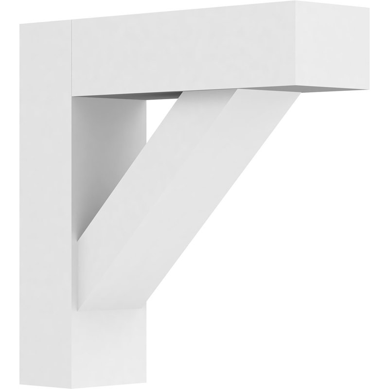 Standard Architectural Grade PVC Bracket, 12"H x 3"W x 12"D