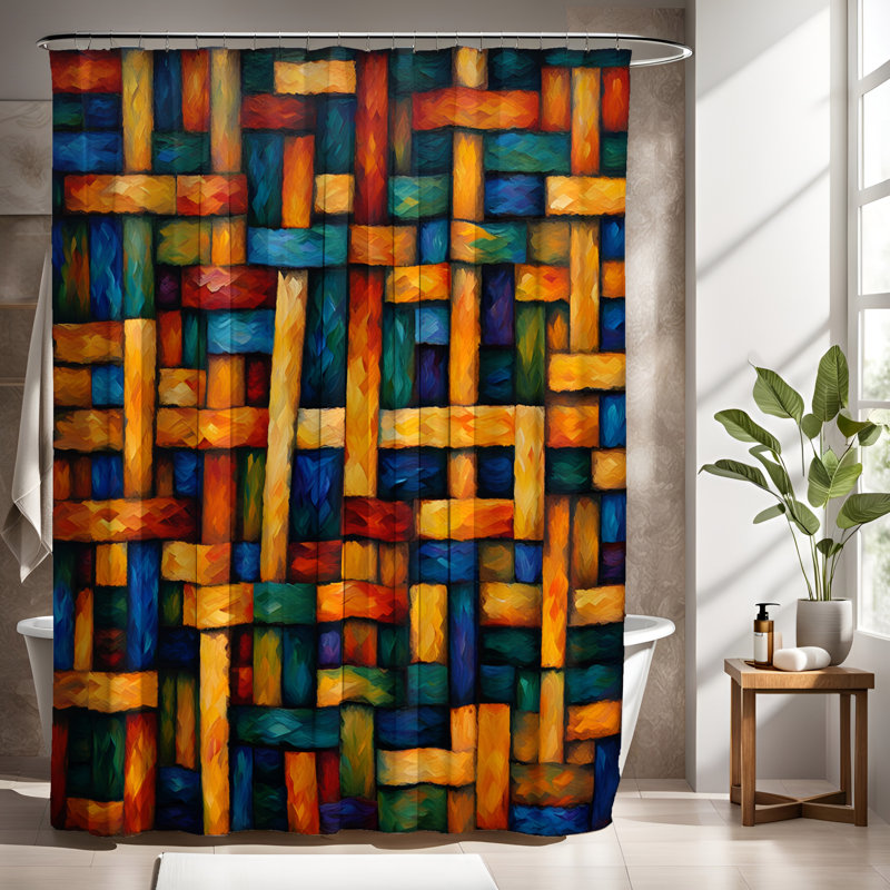 Rideau de douche avec tapis de bain_CISS00002_BM, H 83 po x l 70 po