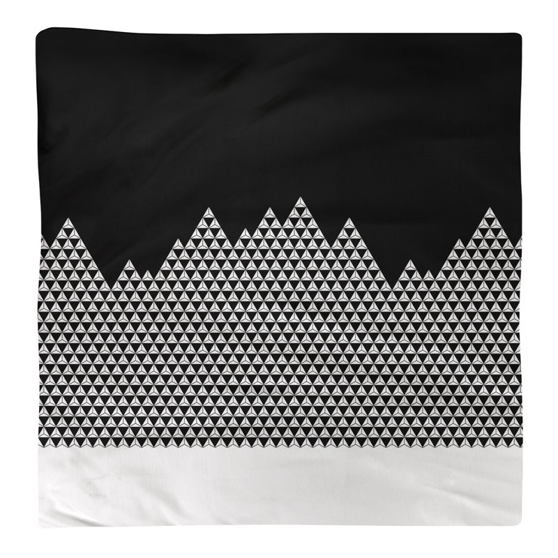 Serviette de coton à motif mountain, Noir, H 0,1 po x l 10 po x P 10 po, Sergé de polyester