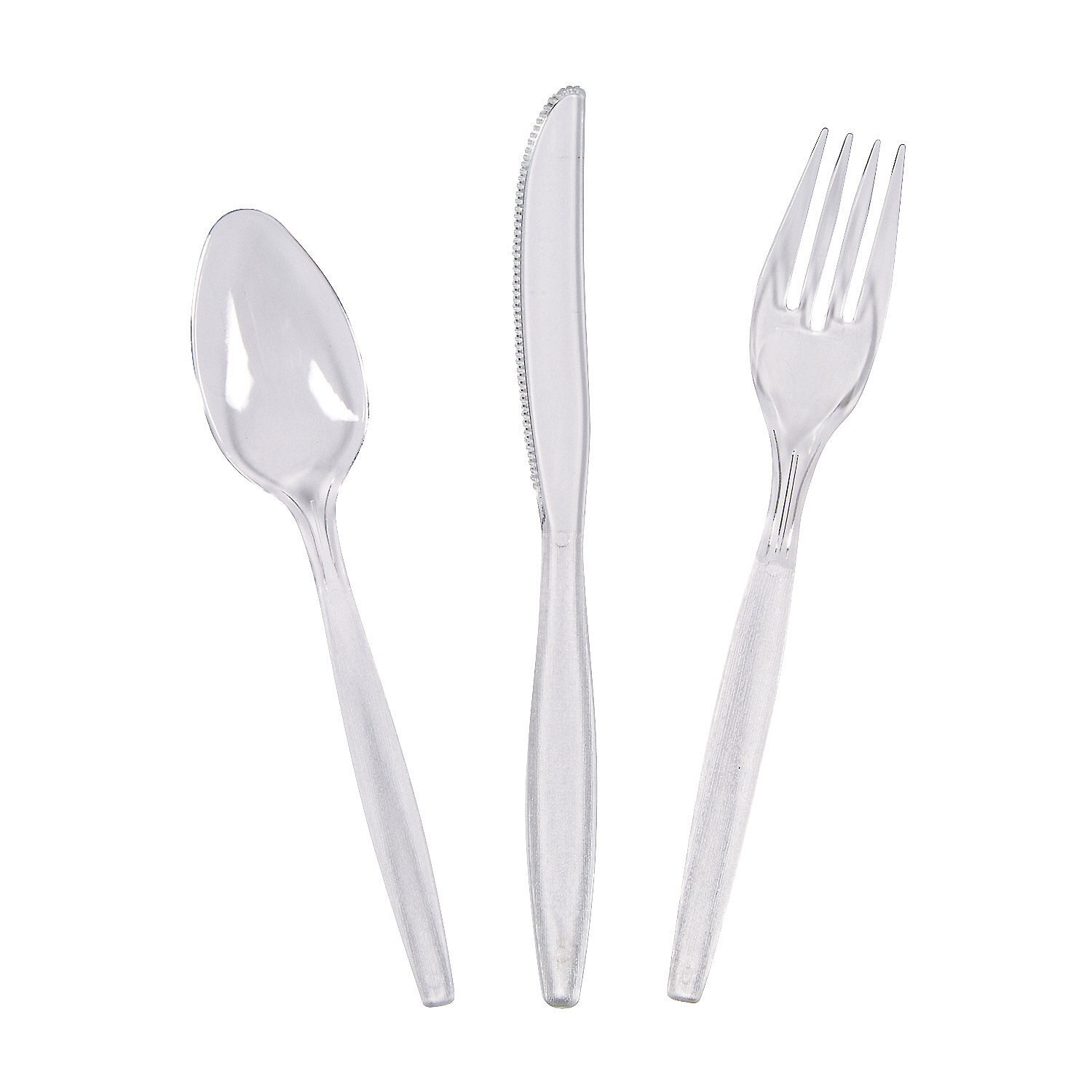 48 Wholesale 48 Count Clear Fork Heavy Duty Cutlery