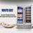 AOBOSI Dual Zone 22.64'' 18 Bottle Wine & Beverage Refrigerator with French Doors