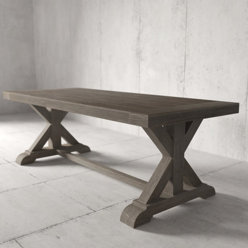 Table de salle à manger Madera, Gris antique, L 98 po x l 39 po