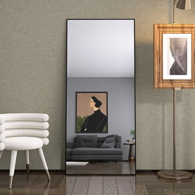 Cork Flat Aluminum Alloy Framed Freestanding Full Length Mirror Wall Mirror