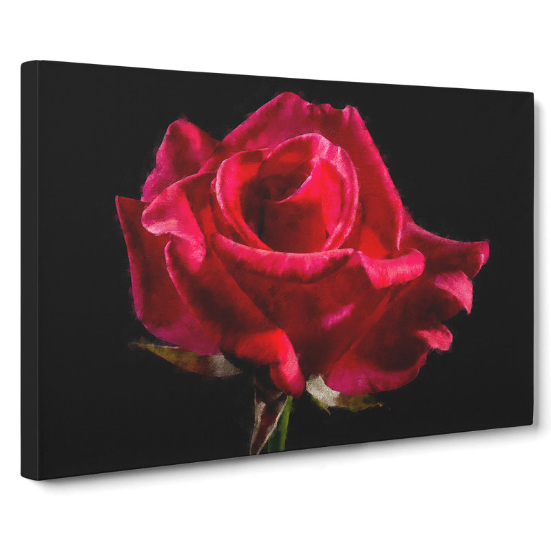 Red Rose Flower Vol.2 - Wrapped Canvas, 50cm H x 76cm W x 3cm D
