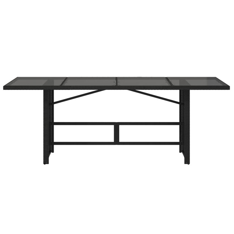 Bartie Rectangular 190Cm L Outdoor Dining Table, Black
