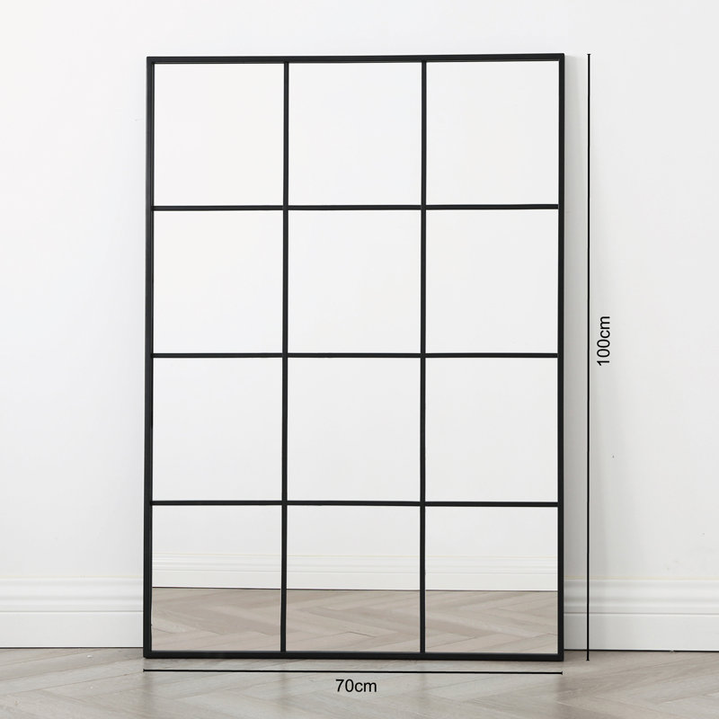 Naquasia Metal Rectangle Wall Mirror, 100cm H x 70cm W