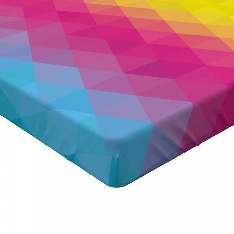 Microfiber Geometric Fitted Sheet, Twin XL Fitted Sheet