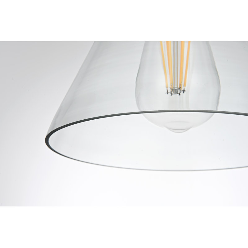 Luminaire suspendu à intensité variable 1 lumière Inola , Doré