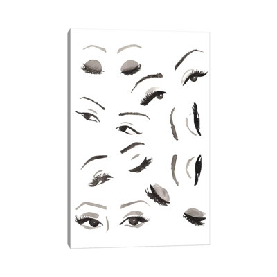 "Les Yeux" par Sabina Fenn - reproduction de dessin sur toile tendue