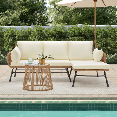 Heeney 5 - Person Modular Patio Conversation Sets with Cushions