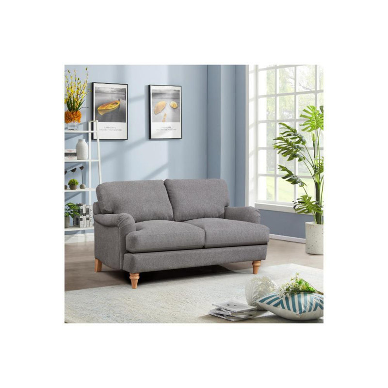 Annonciade 2 Seater Linen Sofa, Grey