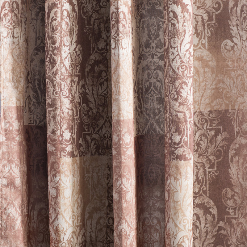 Kirschner Room Darkening Curtain Single Panel, Brown, 50" W x 84" L