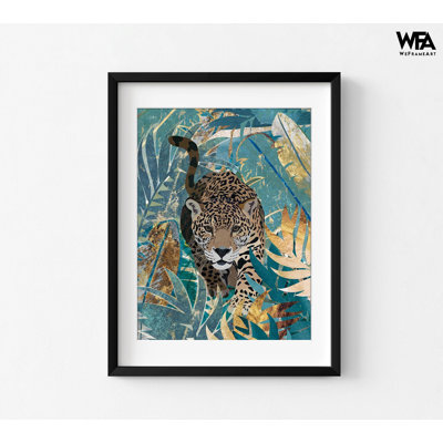 «Jaguar Jungle 2» par Sarah Manovski, décor de vie sauvage de prédateur, affiche de Jaguar animal sauvage, reproduction d'art de la jungle, affiche de grand chat