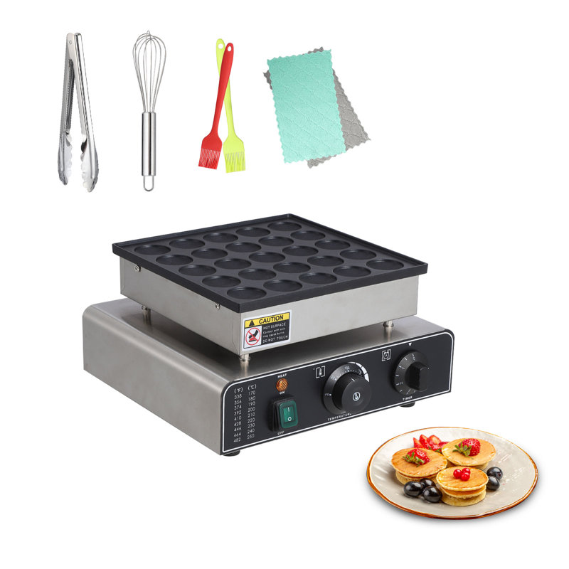Mini machine à crêpes et muffins électrique avec surface antiadhésive et minuterie