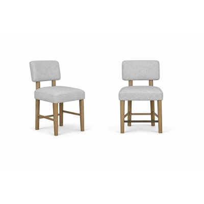 Zina Upholstered Dining Side Chair in Revive Performance Fabric with English Knotty Oak–Inspired Wood Frame