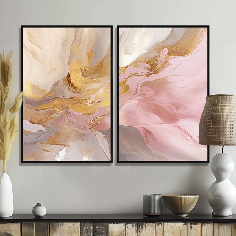 Wellington - rose, reproduction d'art sur toile, Noir, H 36 po x l 48 po, Impression encadrée flottante