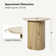 Table de bout ronde moderne avec baseHuntleigh 17.75" W Round Modern Round End Table with Fluted Wood Base en bois cannelé l 17,75 po Huntleigh