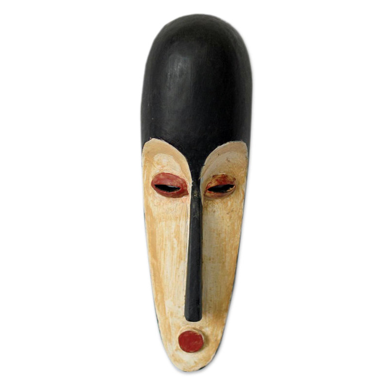 Décoration murale de masque en bois gabonaise Youngberg