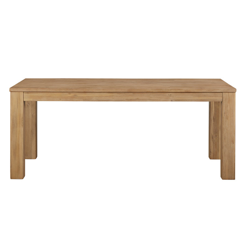 Acacia Solid Wood Dining Table, Brushed Smoke