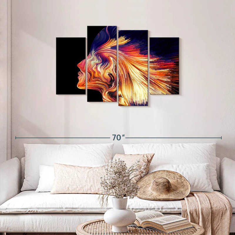Leisha Dynamic Abstract Profile, 27'' H x 43'' W