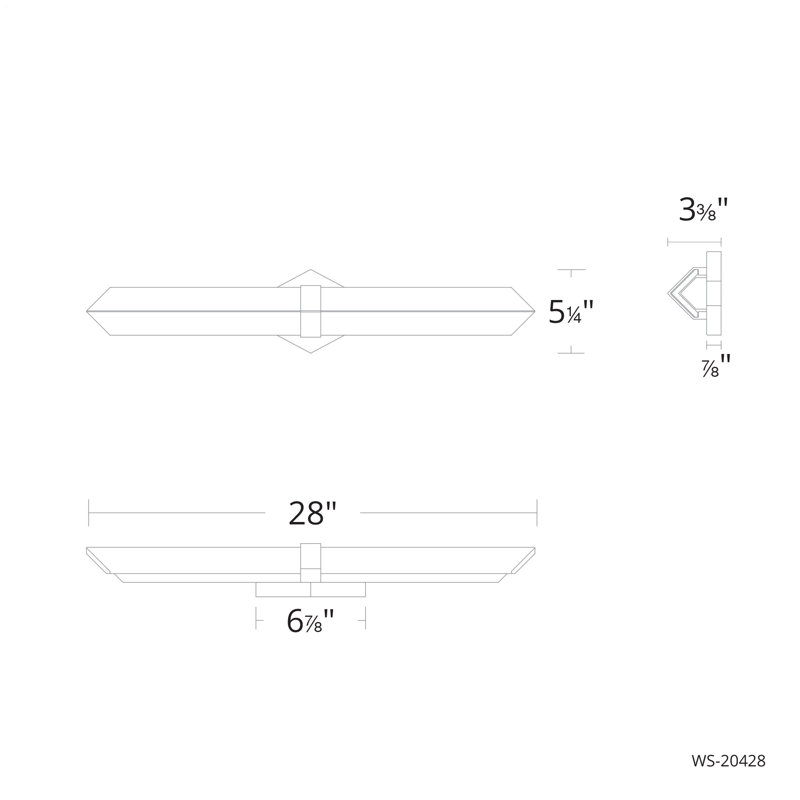 Javelin LED Bath Vanity & Wall Light, Brushed Nickel