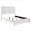 Cadre de lit à panneau en bois blanc doux pour usage résidentiel pour chambre à coucher, mobilier de lit en bois moderne aux lignes épurées